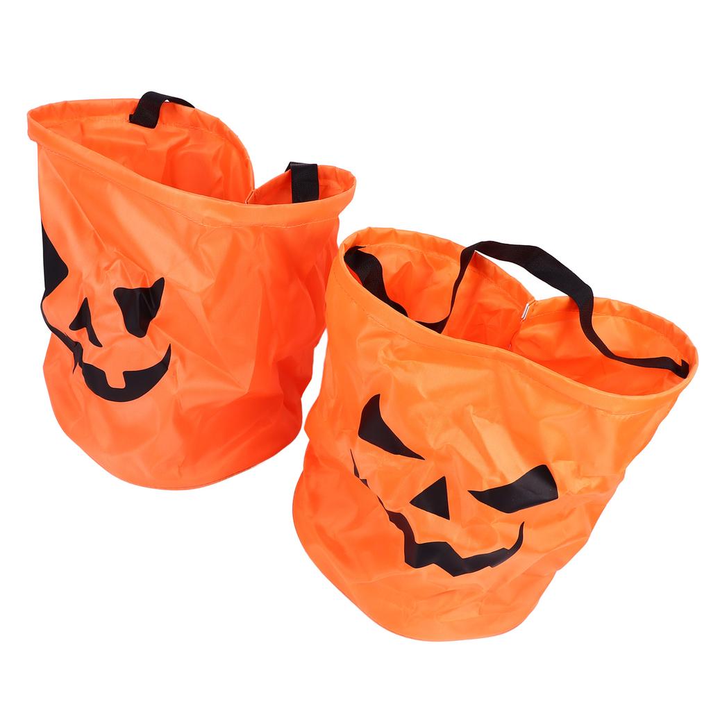 2PCS LED Light Halloween Candy Bag Handheld Light Up Trick Or Treat Party Bags for Halloween