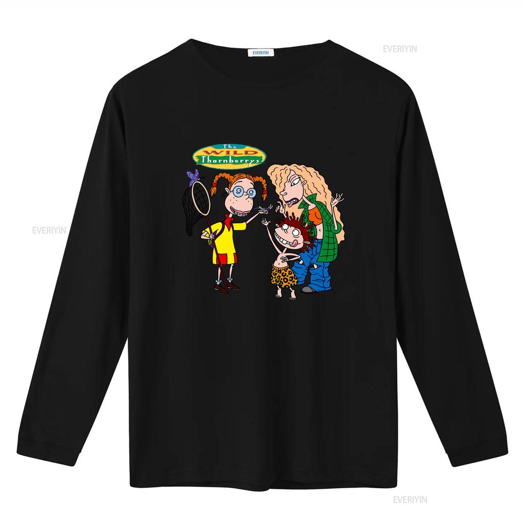 Wild Thornberrys Bugcatcher Eliza Donny And Debbie Cartoon Print T Shirt S 2Xl Light Blue vintage Washed Comfortable fashion