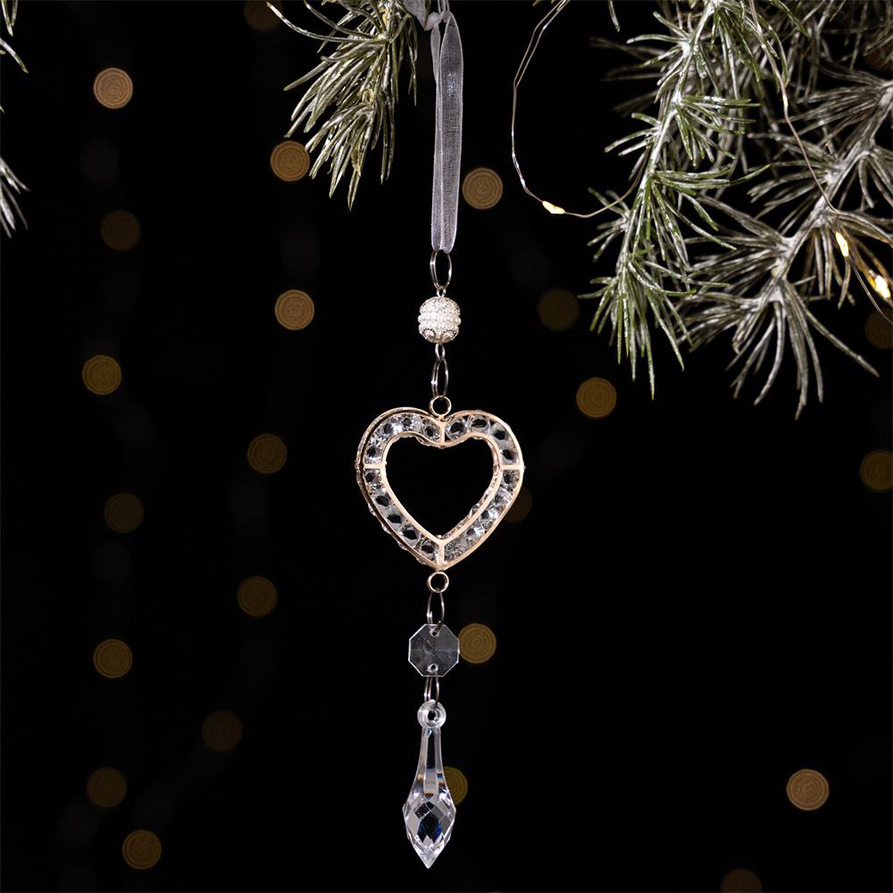 

Acrylic Christmas Ornaments Gift Set Snowflake Icicle Teardrop Crystal Clear Decorations Hanging Pendants