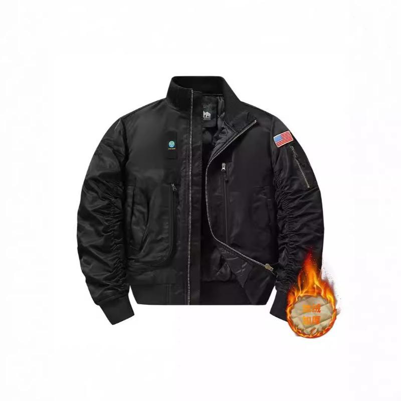 Autumn and Winter MA1 new jacket with padded thickened workwear Air Force loose plus size casual jacket baseball uniform pilot trendy padded suit