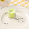 1Pcs Realistic Mini Ice Cream Soda Cup Keychains With Cherry Topping Bright Colors For Bag Decoration And Small Gifts