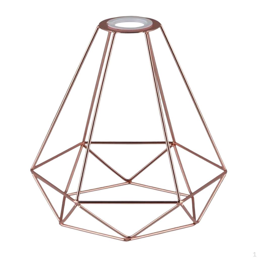 Pendant Lamp Shade Diamond Shape Ornament Hanging Chandelier Bracket Iron Holders Industrial Wire