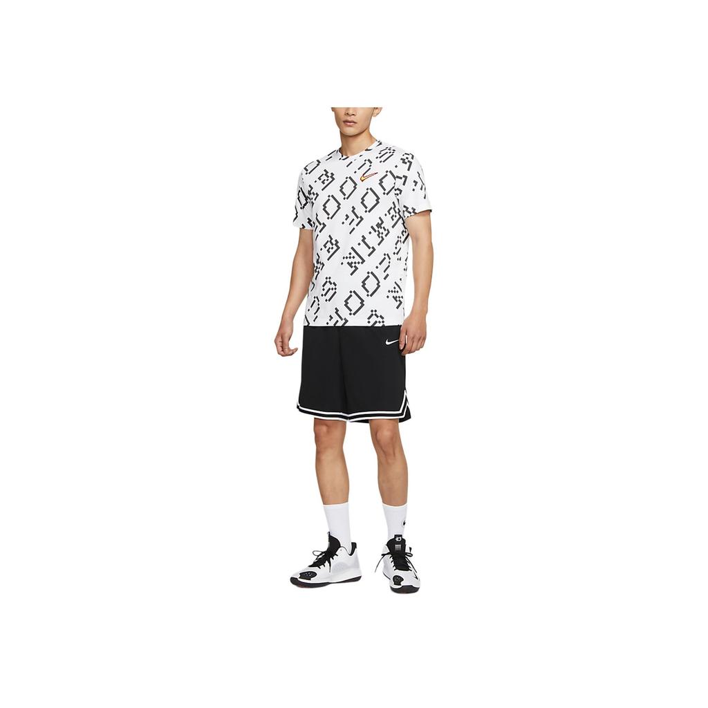Nike Hoops Sports Casual Logo Print Basketball Short-Sleeve T-Shirt Men Tops White DJ1561-100