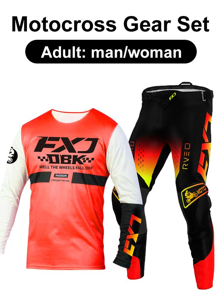 Motocross-Ausrüstungsset Enduro Cross Trikot Hose Sets Racer Ausrüstungsset Offroad Herren Sets Damen Berg Downhill Motorrad MX