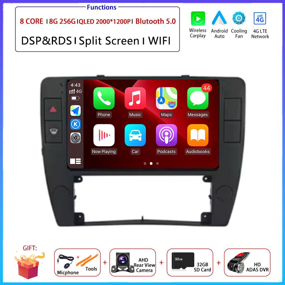 4G Android OS Carplay Auto For Volkswagen Passat B5 2000 - 2005 Car Radio Navigation GPS Multimedia Video Player AMI QLED Screen