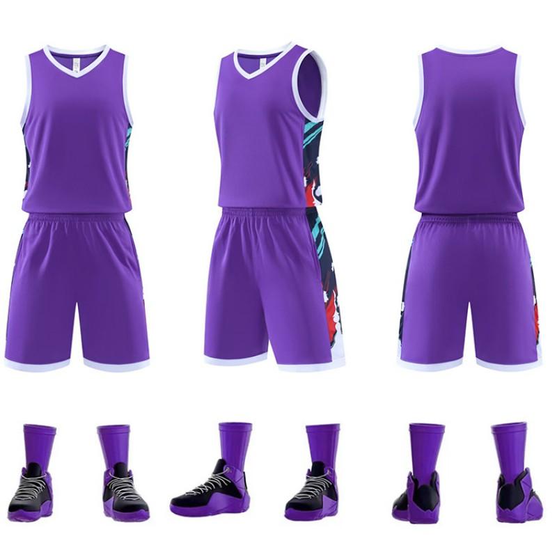 Basketball Jersey Set Breathable Sportswear Men Women Adults Training Game Uniform