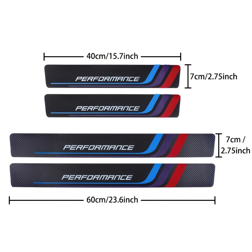 4pcs Carbon Fiber Sill Plate Stickers Guard Decals for Bmw Performance M 1 2 3 4 5 6 7 Series X1 X2 X3 X4 X5 X6 X7 Car Styling MRY7