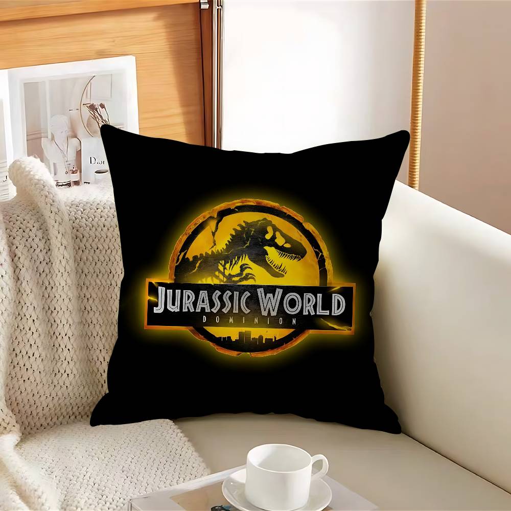 Фильм J-Юрский П-Парк Д-Динозавр Наволочка Съемная Моющаяся Наволочка – Всесезонный Мягкий Лен 12x12Inch