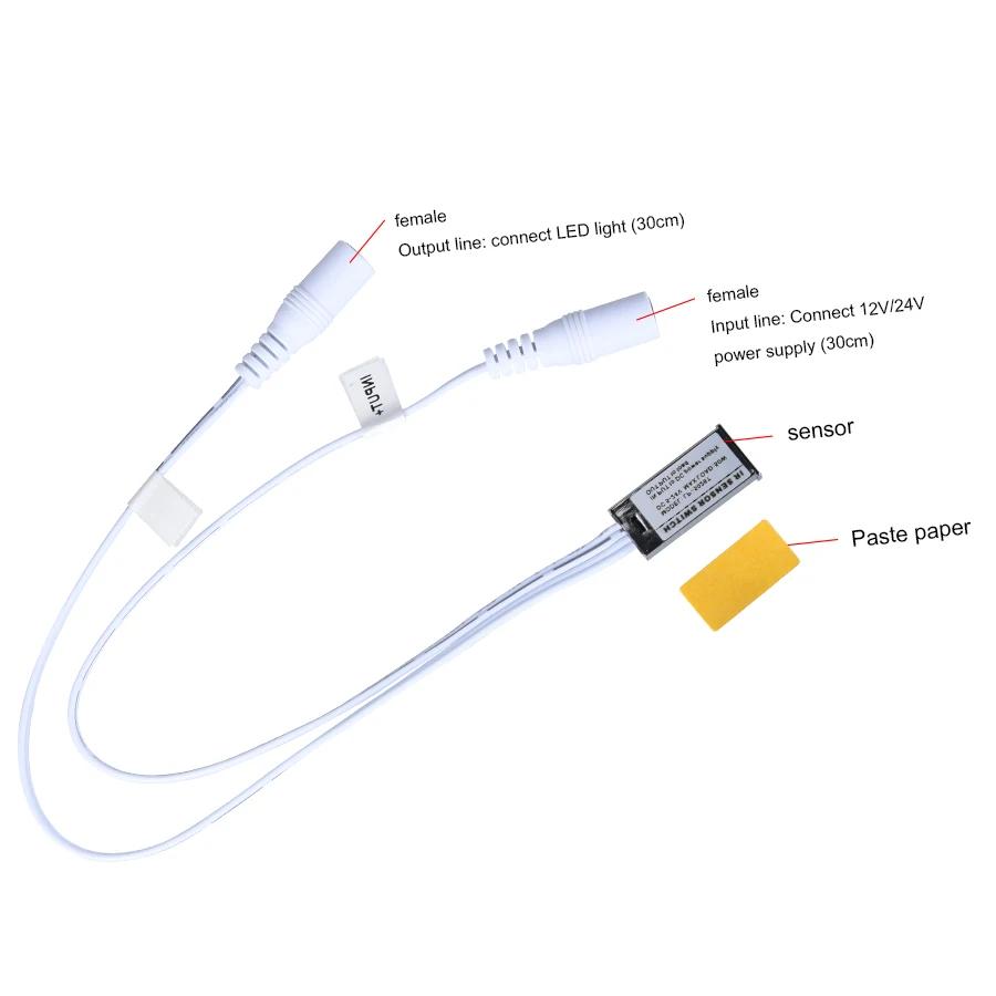 12V/24V IR Door Sensor Gated Occlusion Switch Infrared Proximity Switch Detector 5A Auto ON/OFF Interrupteur For DIY LED Light