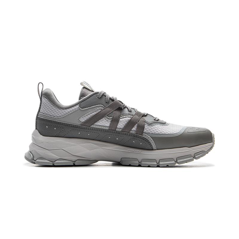 Li Ning CF Suo Xiao Yao Xing V3 Comfortable Fashion Slip Resistant Durable Low Top Hiking Shoes Unisex Hiking Shoes Gray AHTV017-3