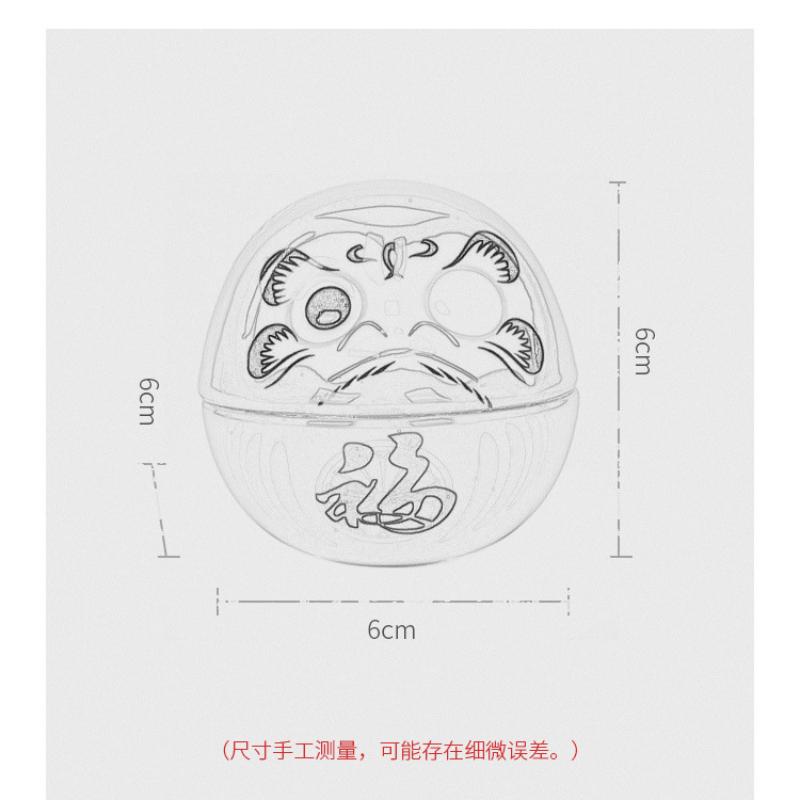 1PCS Ceramic Daruma Statue Daruma Tumbler Crafts Japanese Style Lucky Fortune Ornament Landscape Home Decor Accessories Gifts