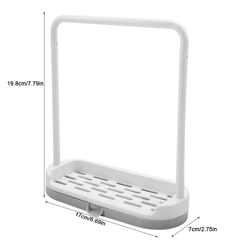 Kitchen Detachable Bar Towel Drying Rack Storage   Rack for Dishcloth Sponge Soa(Beige)