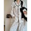 Women's Spring & Autumn Long Sleeve Pajama Set - High-End Style, Wearable Outside, Celebrity Fashion