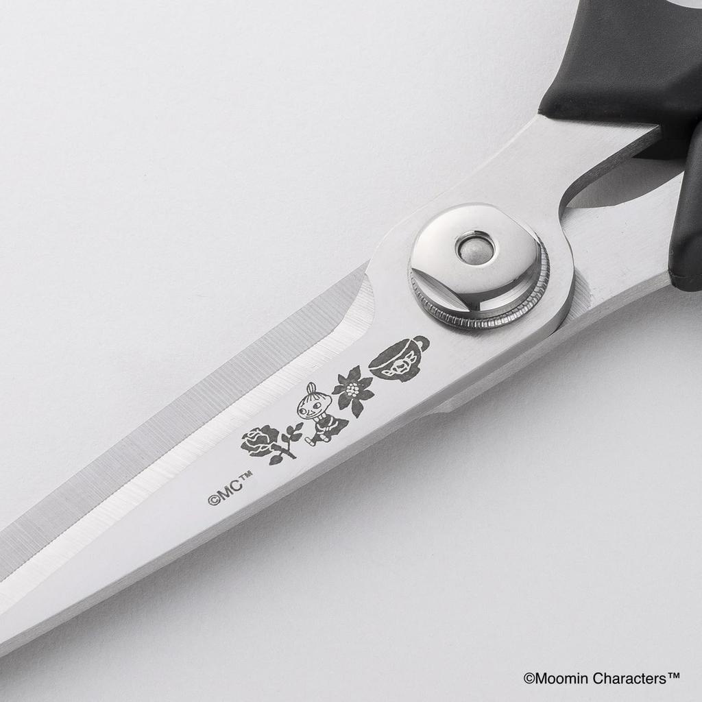 Kai Kitchen Dishwasher Easy to Moomin x DH3202 Scissors, Safe, Clean, Black, SELECT100,