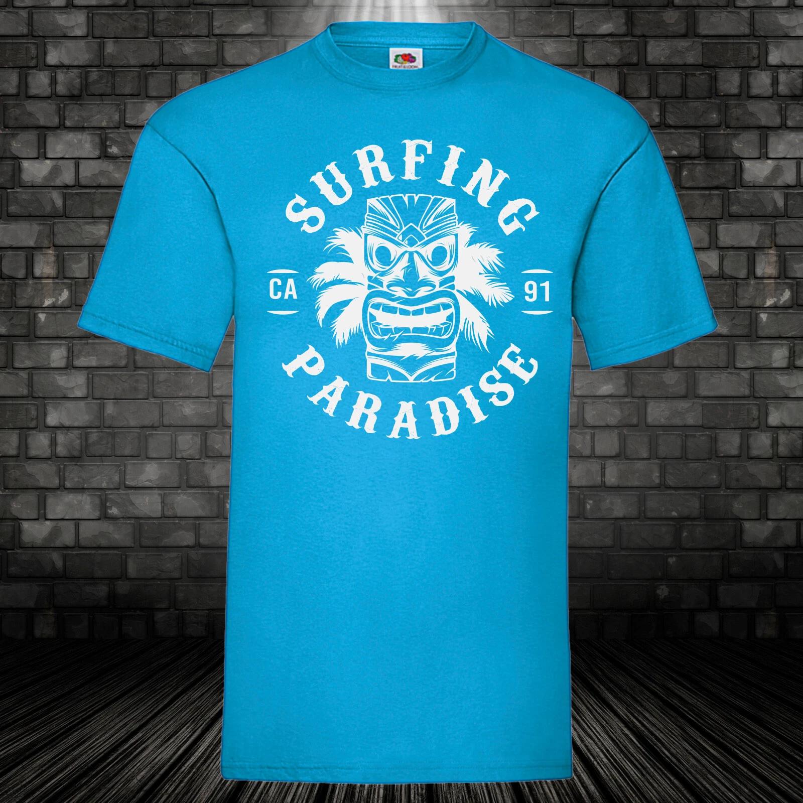 Surfing Paradise Surf Funshirt Cult T-Shirt 100% Cotton S-5XL XXL