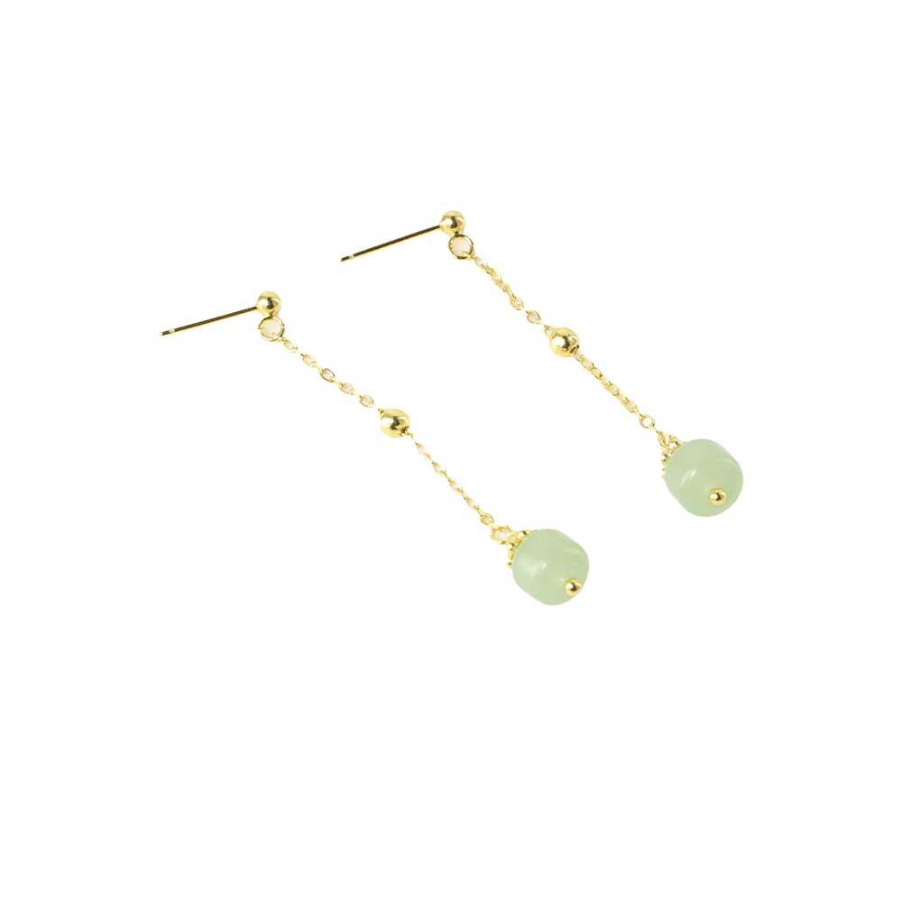Green Female Earrings Imitation   Earrings Gold Dangle Earrings Chinese Style Jewelry