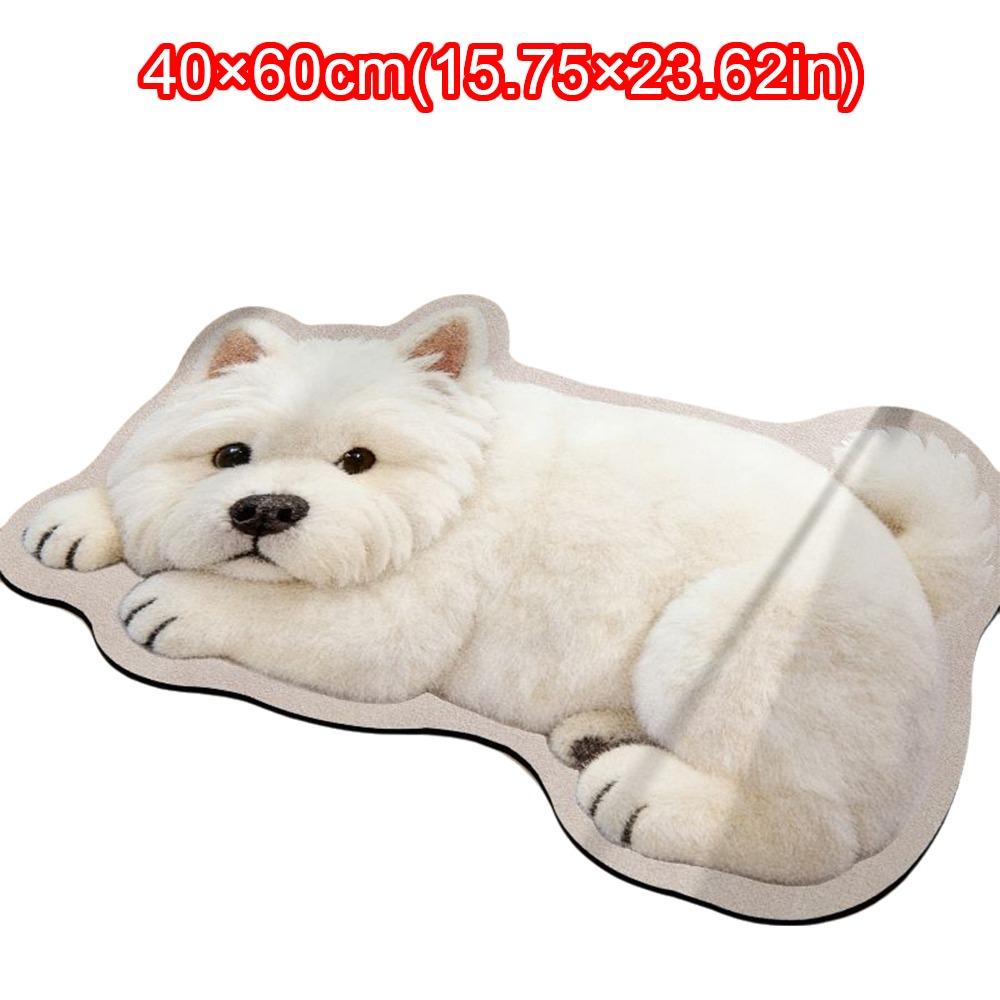 Decorative Carpet Dog Shaped Rug Special-shaped Entryway Mat Animal Floor Mat Bedroom Decor