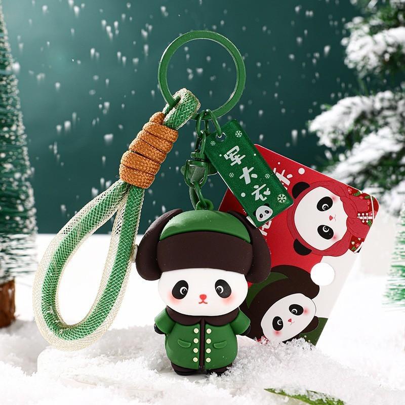 

Panda Sweet With Military Coat Keychain For Bags Adorable Cartoon Design B