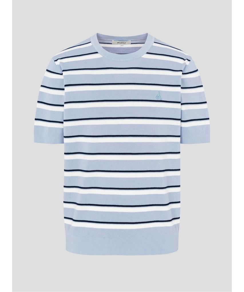 Binpolmen Striped Round Knit Sky Blue