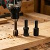3Pcs Electric Drill Bits Lightweight 3D Printed Black Matte Finish Multi-Size Electric Drill Accessories DIY Tools
