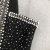 2025 Autumn/Winter European Fashion Pearl Rhinestone Halter Bandage Dress