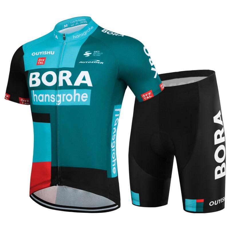 Set Tricou și Pantaloni Scurți cu Bretele pentru Ciclism Bărbați Uscare Rapidă Respirabil Echipament Bicicletă de Șosea Călărește