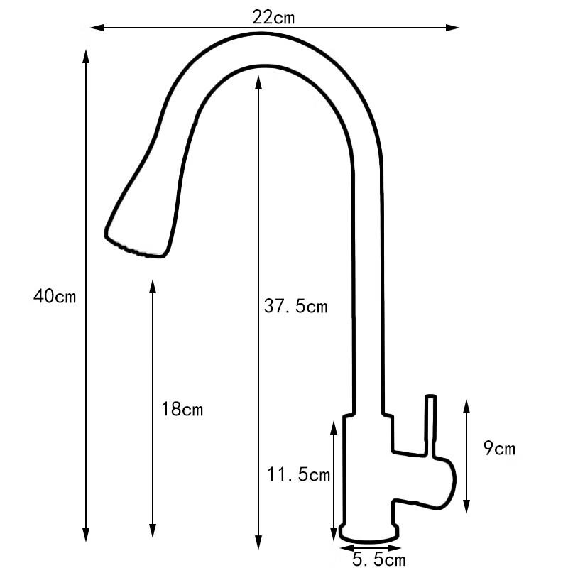 Handon Universal 304 Stainless Steel Kitchen Faucet