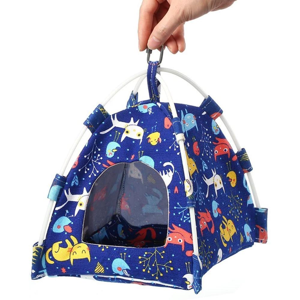 Bird Hanging Nest House Tent Shaped Parrot Hammock Hamster Rabbit Habitat Cave Pet Supplies