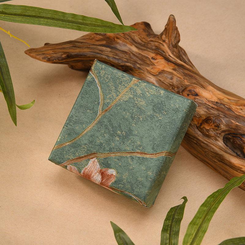 1Pc Rectangle Practical Cardboard Gift Printed Antique Style Packaging Box Hair Accessory Box Jewelry Box
