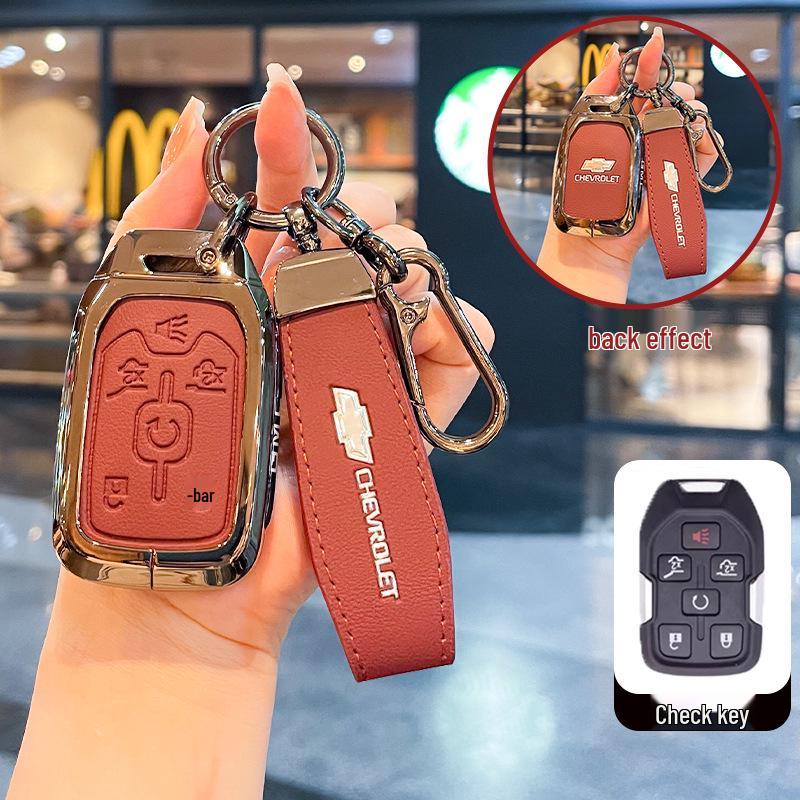 Chevrolet K5 Trax Cruze Sleuteletui - Star Milesuo Metalen Gesp Volledige Dekking Shell
