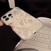 Laser Milky White Pearl Butterfly Phone Case for Apple17promax Applicable iphone16Anti-Fall12Feather Yarn14Hard