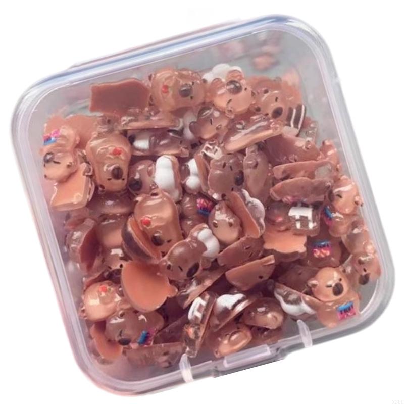 

100Piece Mini Capybara Animal Figures Multipurpose Home Decors Handicraft Making X3UC CN