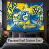Benutzerdefinierte Namens-Text-Wandteppich, Parramatta Eels Dekorative Wandbehang, Hintergrund-Wandteppich Für Zuhause Schlafzimmer