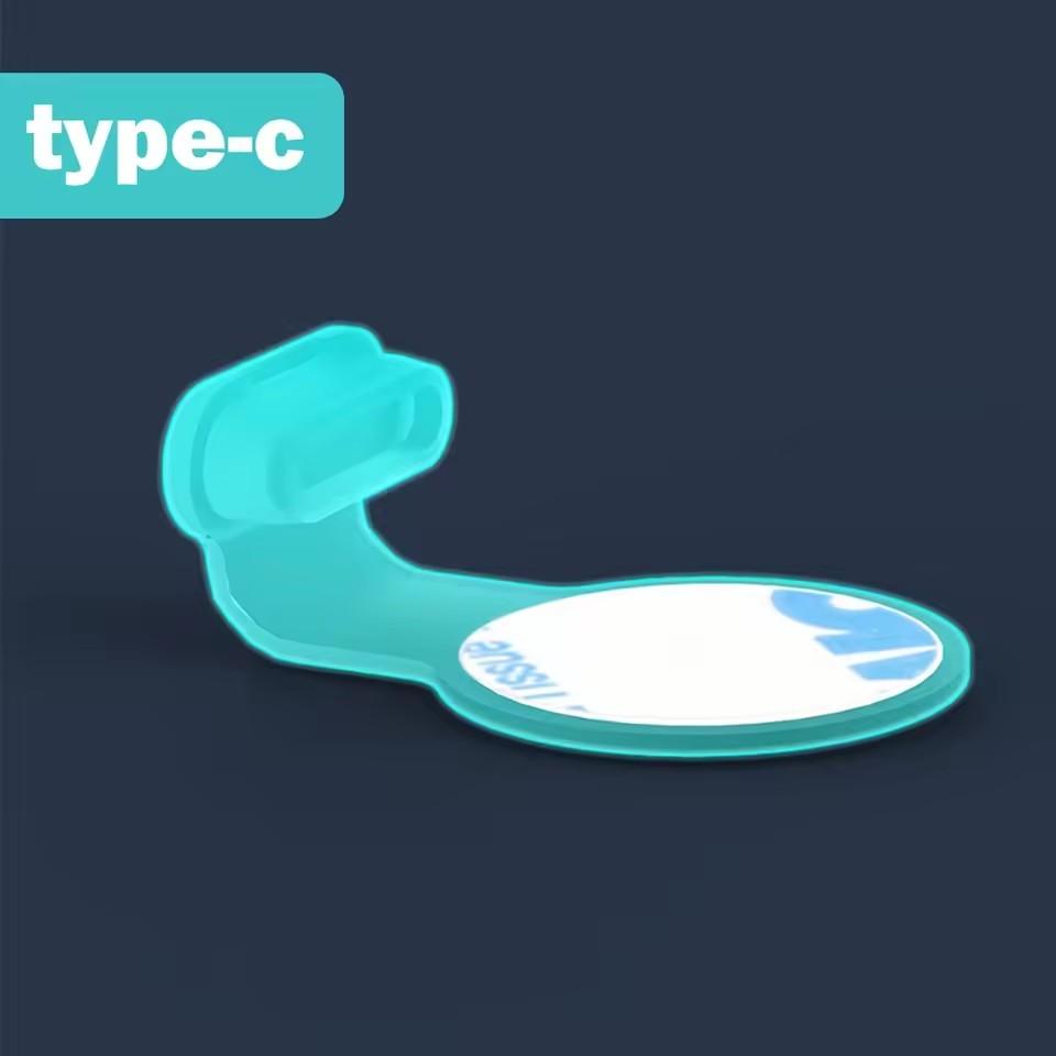 Luminous Dust Plug Anti Lost Charging Port Dustplug for iPhone iPad Samsung Ios Type C USB C Silicone Dustplug Cover for Apple