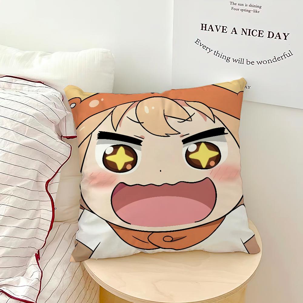 chibi kawaii cute cartoon anime U-Umaru chan cushion cover soft Pillow Case for Sofa Living Room Home Decor Protective Covers 30cmx30cm