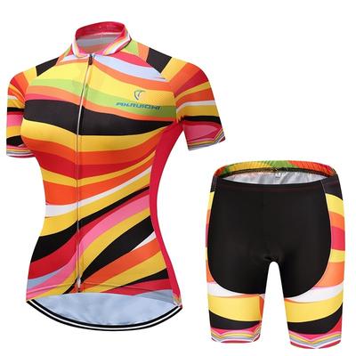 Summer Short Sleeve Riding Bicycle Cycling Clothing Set Women Sport Jerseys Suits Bicycle Clothes Suit Race Bicycle Wear Tights