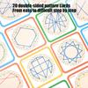 Wooden Math Geoboard for Children Geometric Matching Game Graphical Block Kids Montessori Educational Winding Toys for 3-5Y