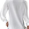 Damen Mode V-Ausschnitt Langarm Pullover Bluse Lässig Uni Farbe Druck Tops Frühling Herbst