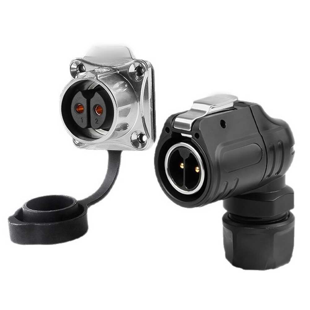 LP-20 2-4 Pin 90 Degree Waterproof Connector Quick Connection For Industrial Applications Automotive Equipment