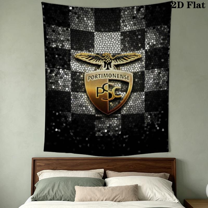 Tapeçaria de Parede do Portimonense SC Pendente de Parede Estético Manta de Tecido Impresso Tapeçarias Decorativas para Quarto Sala de Estar Decoração de Casa