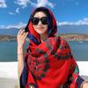 Ethnic Style Silk Scarf: Women's Sunscreen Shawl & Beach Towel