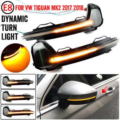 2pcs LED Dynamic Turn Signal Light Side Rearview Mirror Indicator Sequential For VW Volkswagen Tiguan MK2 2017 Touareg