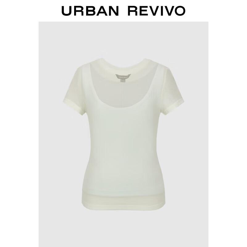 UR Women s Slim Fit Round Neck Layered T-Shirt M