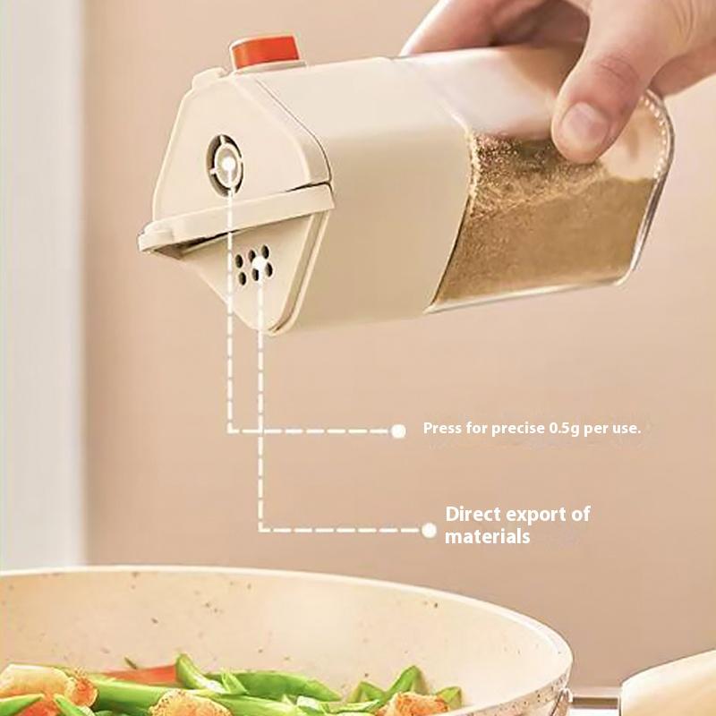 200ml Sealing Bottle Durable Spice Storage Practical Salt Shaker Safe Sealed Multi-function Press-to-dispense Convenient 1PC