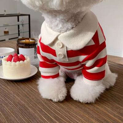Dog Striped Shirt Fashionable Cute Breathable Comfortable Fine Crafted Pet Clothes for Small Dogs