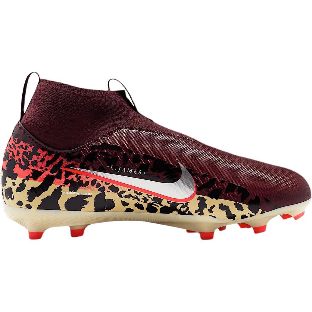 Nike United Jr. Mercurial Superfly 10 Academy  Multi-Ground High-Top GS Burgundy Crush Kids Cleats Red University-Red Fossil IO8468-661
