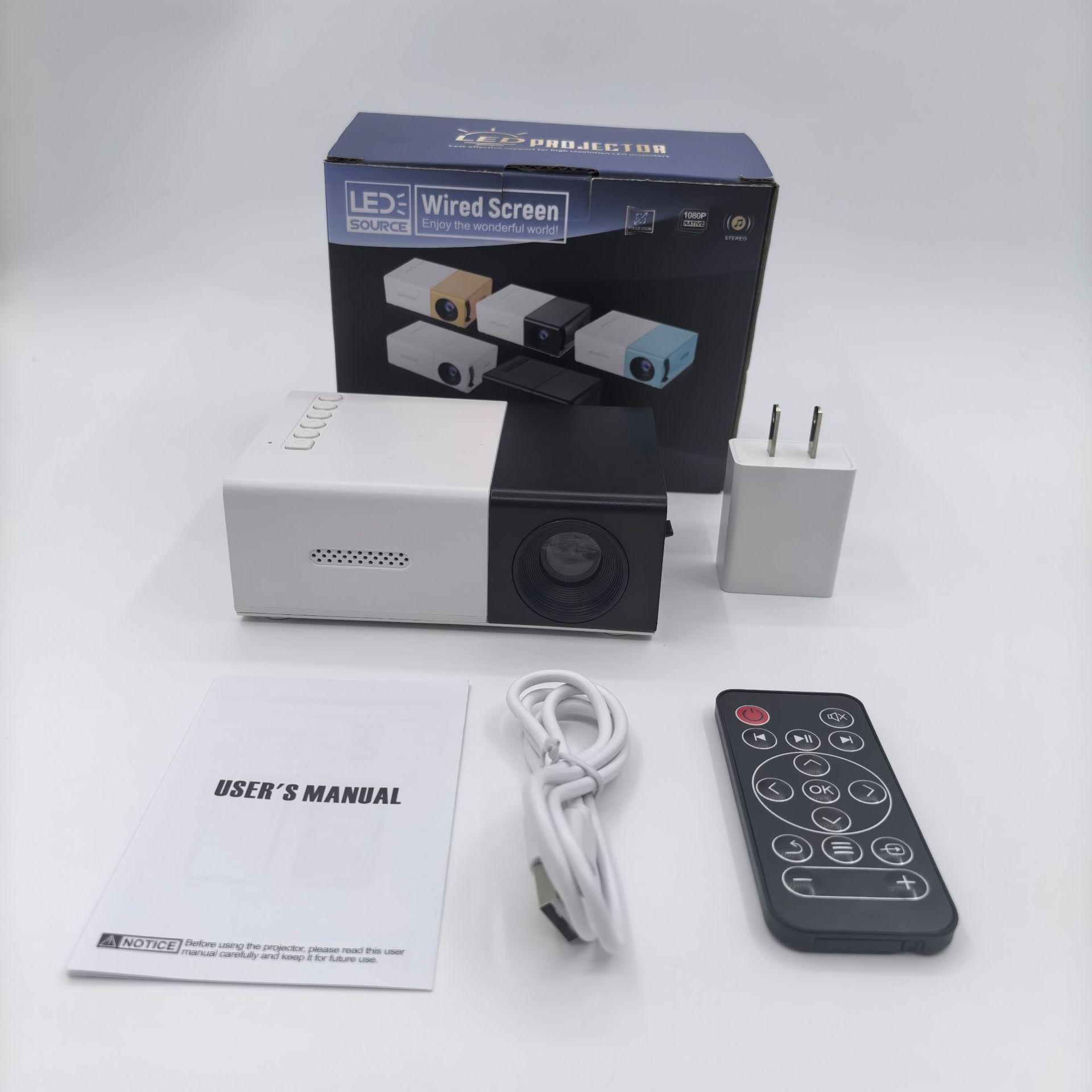 

Портативний USB-міні-світлодіодний проектор YG300 – жовтий та білий 5V US Plug + English Manual