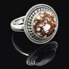 14 * 14 Mm Round Shape Wild Horse Jasper 925 Sterling Silver Ring For Women & Girls Size 5 To 12