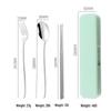 Portable Stainless Steel Cutlery Set: Fork, Spoon & Chopsticks - Ideal for Students & Outdoor Use