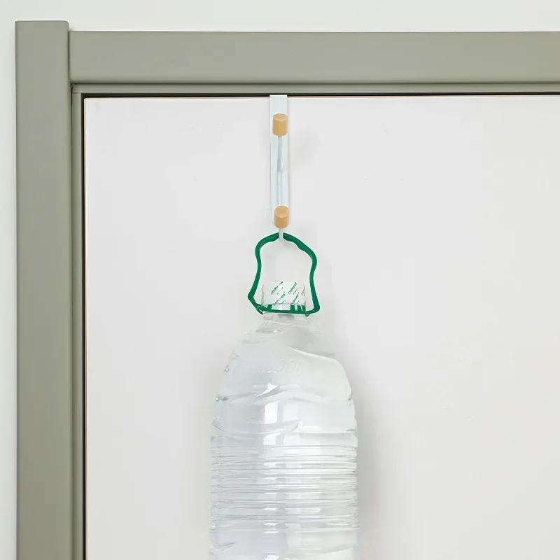 Jednoduchý dřevěný dvojitý háček Bez děrování Závěsný háček na kabáty na dveře Závěs na kabáty Nástěnný Závěs na dveře pro uskladnění